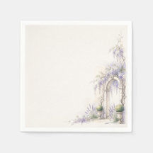 Französische Chateau-Wisteria-Hochzeitsservietten