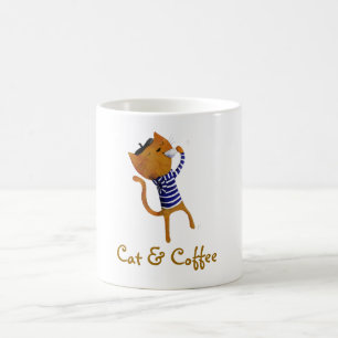 Französische Coole Katze Tasse
