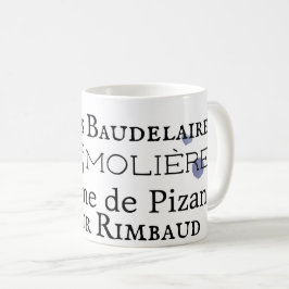 Französische Dichter Kaffeemaschine Tasse