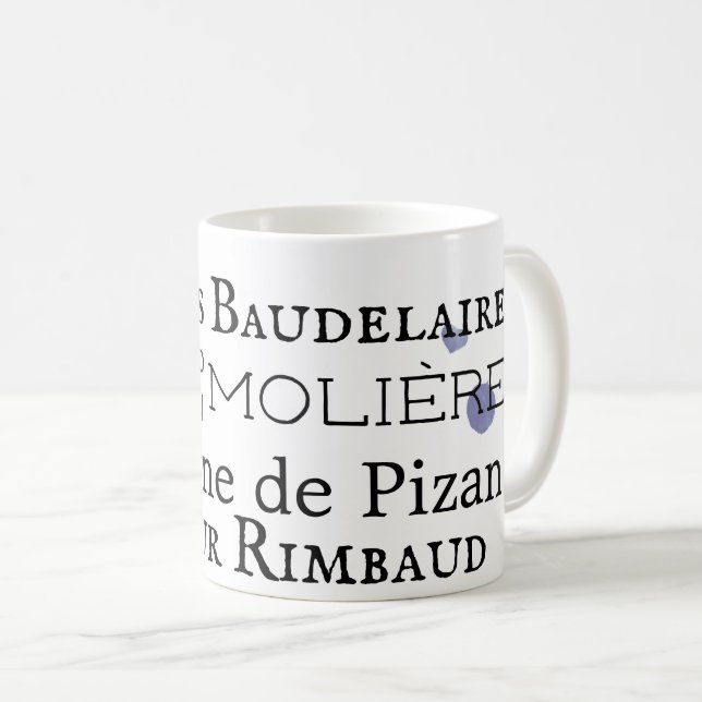 Französische Dichter Kaffeemaschine Tasse (VorderseiteRechts)