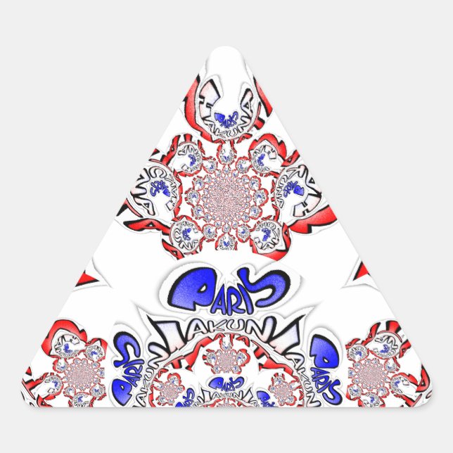 Französische Drehung Hakuna Matata: Einzigartiger  Dreieckiger Aufkleber (Vorderseite)