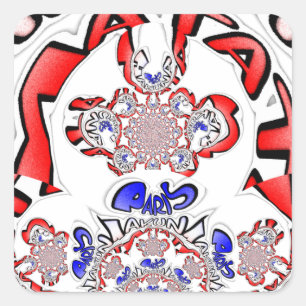 Französische Drehung Hakuna Matata: Einzigartiger  Quadratischer Aufkleber