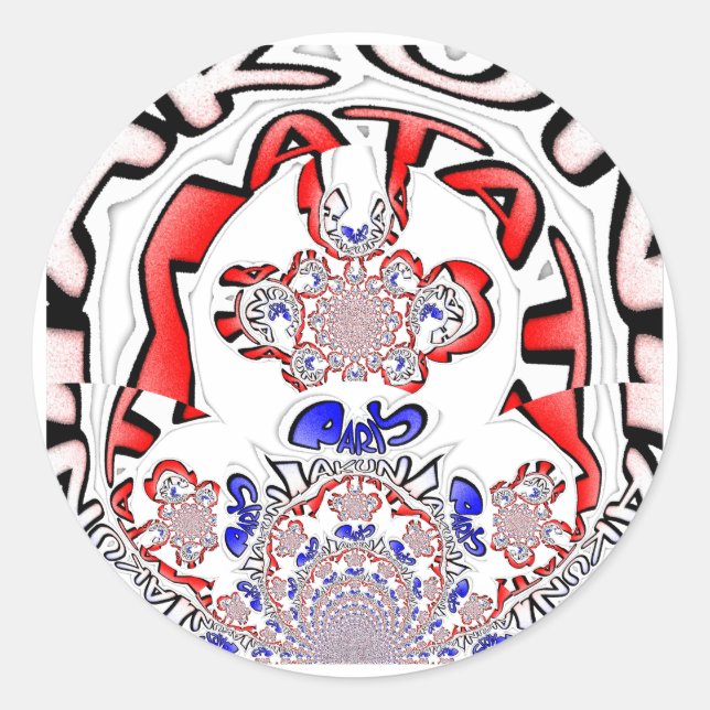 Französische Drehung Hakuna Matata: Einzigartiger  Runder Aufkleber (Vorderseite)