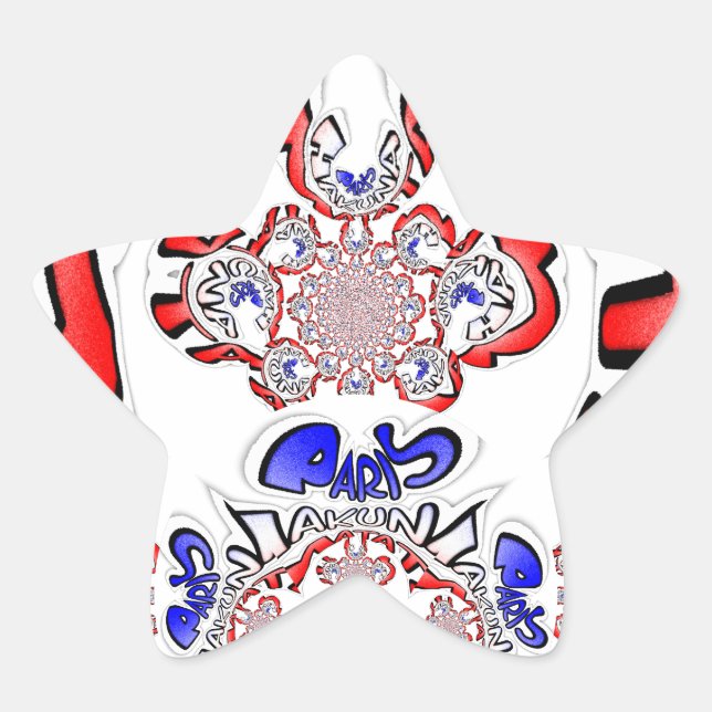 Französische Drehung Hakuna Matata: Einzigartiger  Stern-Aufkleber (Vorderseite)