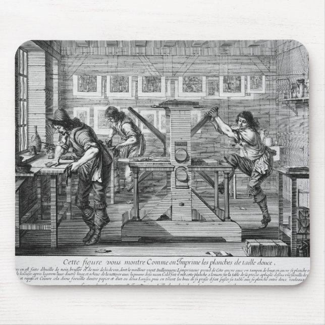 Französische Druckmaschine, 1642 Mousepad (Vorne)