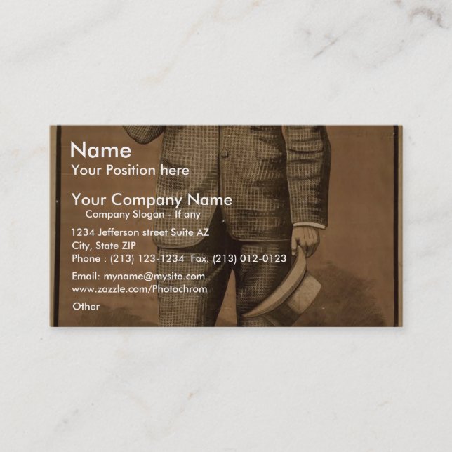 Französische Ebene-Vintages Theater Visitenkarte (Vorderseite)