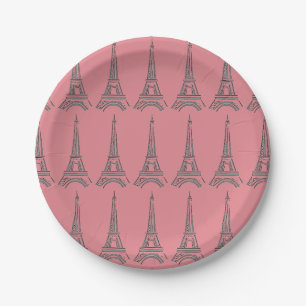 Französische Eiffelturm Paris Theme Party Paper Te Pappteller