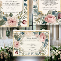 Französische Elegante Vintage Hochzeit Gold Klassi
