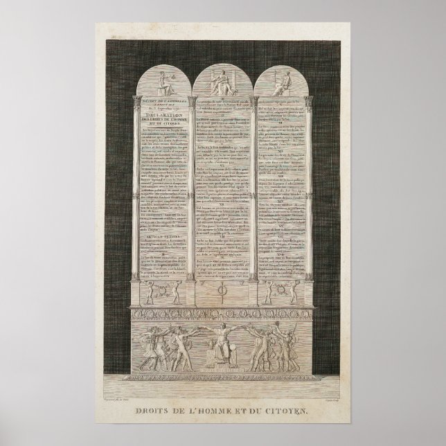 Französische Erklärung der Menschenrechte Poster (Vorne)