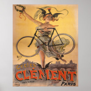 Französische Fahrradwerbung von 1898 Poster