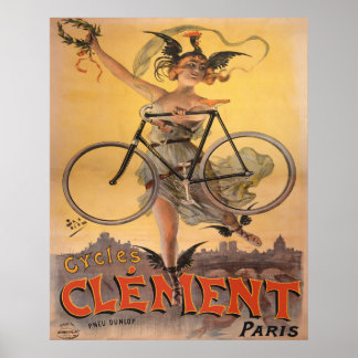 Französische Fahrradwerbung von 1898 Poster