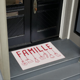 Französische Familien - passende Weihnachten für d Fußmatte