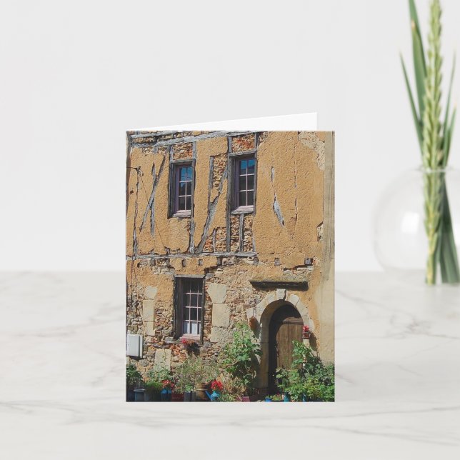 Französische Fassade Feiertagskarte (Vorderseite)