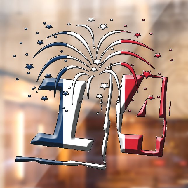 Französische Flagge 14 Juli Quatorze Juillet Basti Fensteraufkleber (Blatt 2)