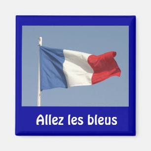 Französische Flagge, Allez les Blau Magnet