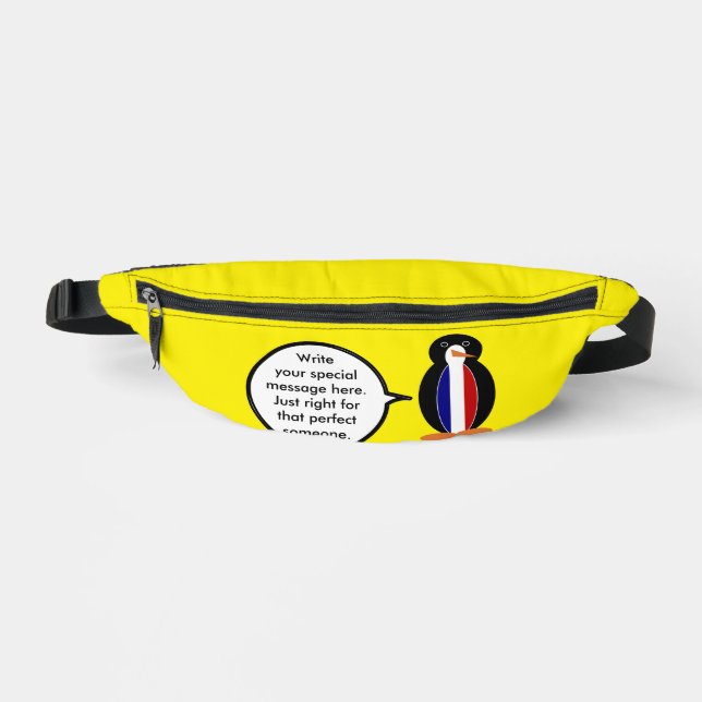 Französische Flagge als Vortragende Frau Penguin P Bauchtasche (Vorderseite)