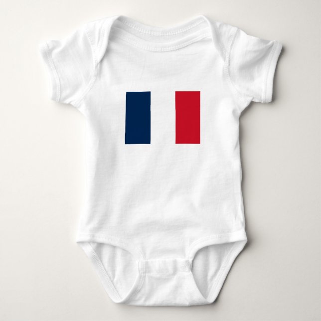 Französische Flagge Baby Strampler (Vorderseite)