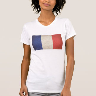 Französische Flagge beunruhigt T-Shirt