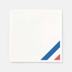 Französische Flagge: Chic-Tricolor Serviette
