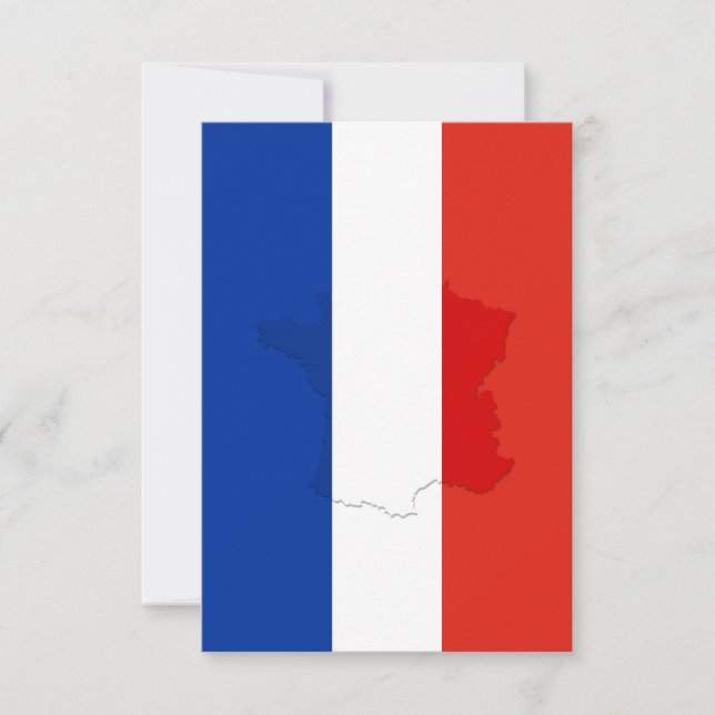Französische Flagge Dankeskarte (Vorderseite)