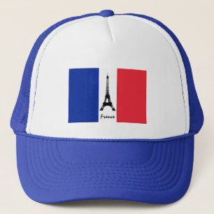 Französische Flagge & Eiffelturm - Frankreich / S Truckerkappe