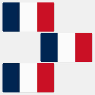 Französische Flagge Etiketten