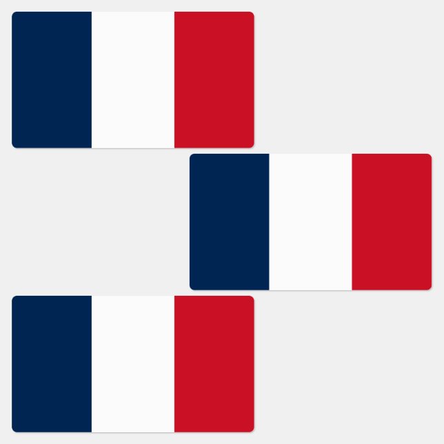 Französische Flagge Etiketten (Gruppe)