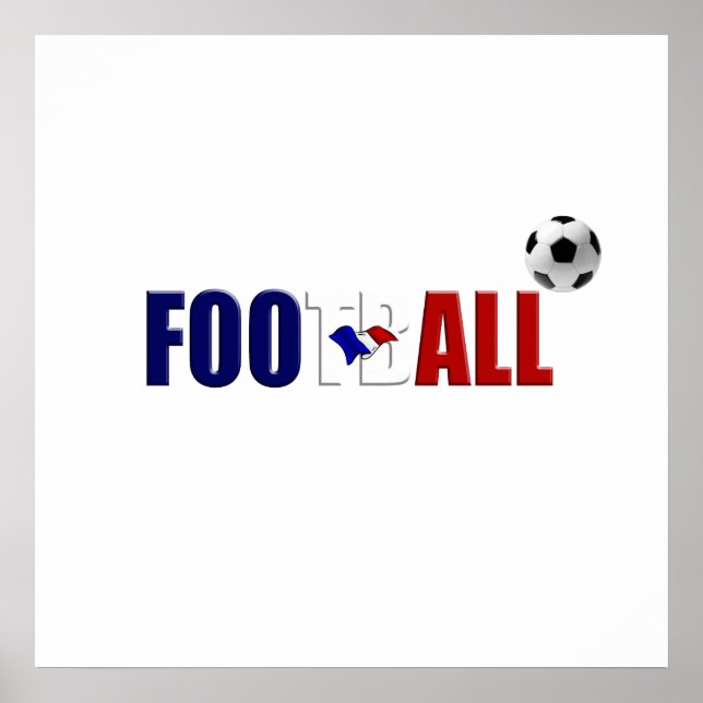 Französische Flagge Farben Logo Geschenke Poster (Vorne)