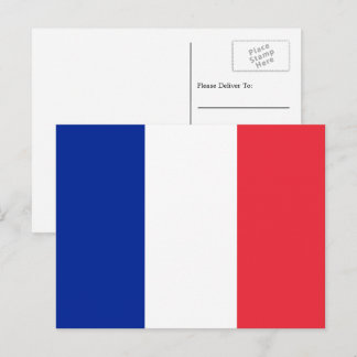 Französische Flagge, Flagge Postkarte