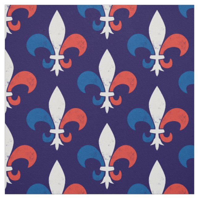 Französische Flagge Fleur de Lys Stoff (Muster)