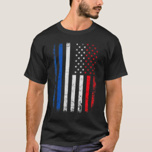 Französische Flagge Frankreich Amerika Pride Herit T-Shirt