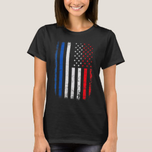 Französische Flagge Frankreich Amerika Pride Herit T-Shirt