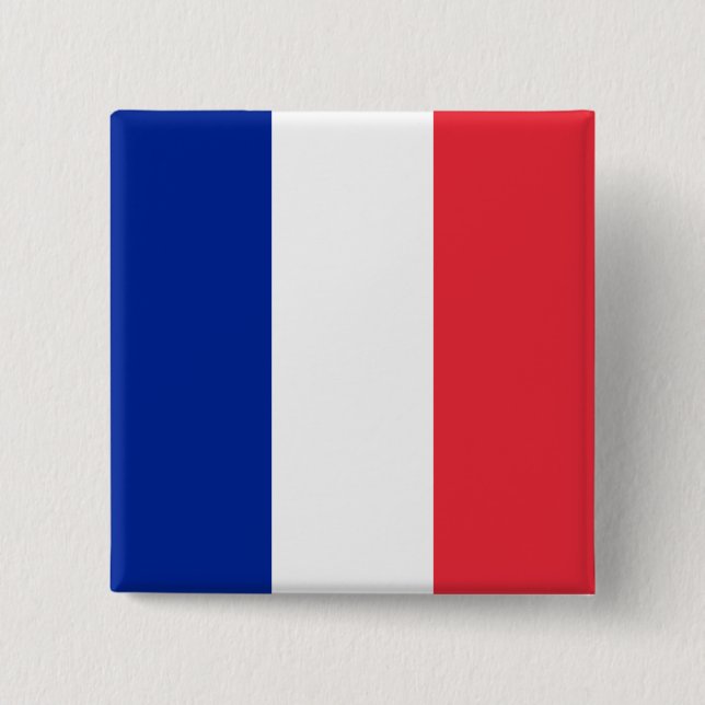 Französische Flagge (Frankreich) Button (Vorderseite)