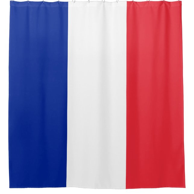 Französische Flagge (Frankreich) Duschvorhang (Vorderseite)