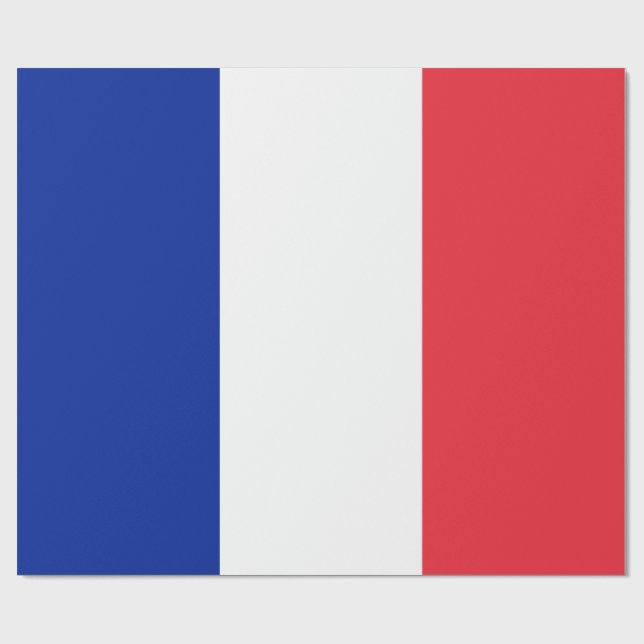 Französische Flagge (Frankreich) Geschenkpapier (Flach)