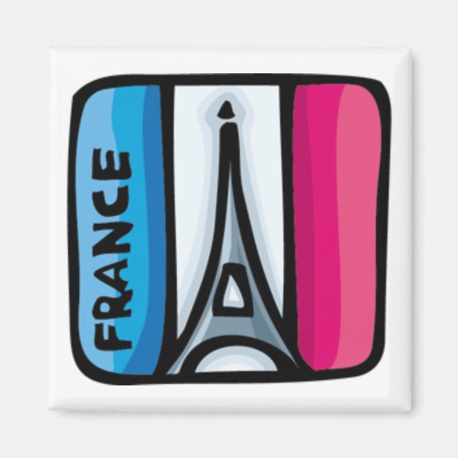 Französische Flagge - Frankreich Magnet (Vorne)