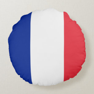 Französische Flagge (Frankreich) Rundes Kissen