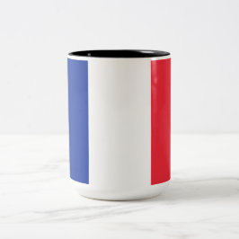 Französische Flagge (Frankreich) Zweifarbige Tasse