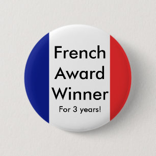 französische Flagge, Franzosen sprechen Sieger, Button