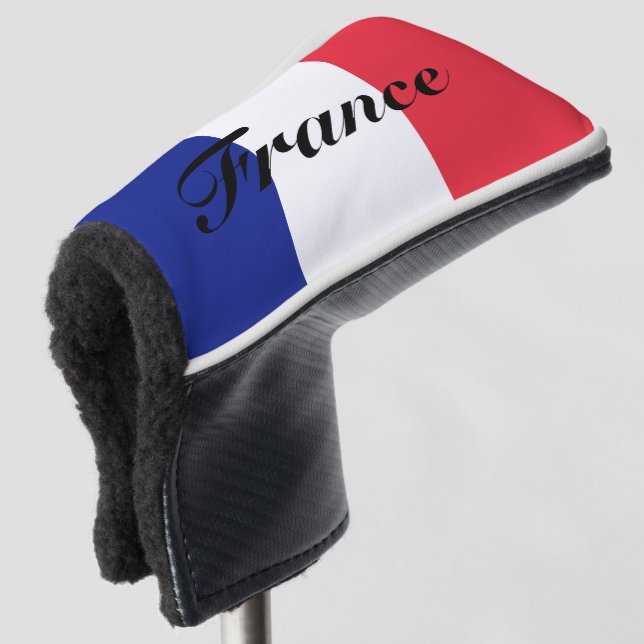 Französische Flagge für den Custom-Golf-Head Golf Headcover (3/4 Vorderseite)