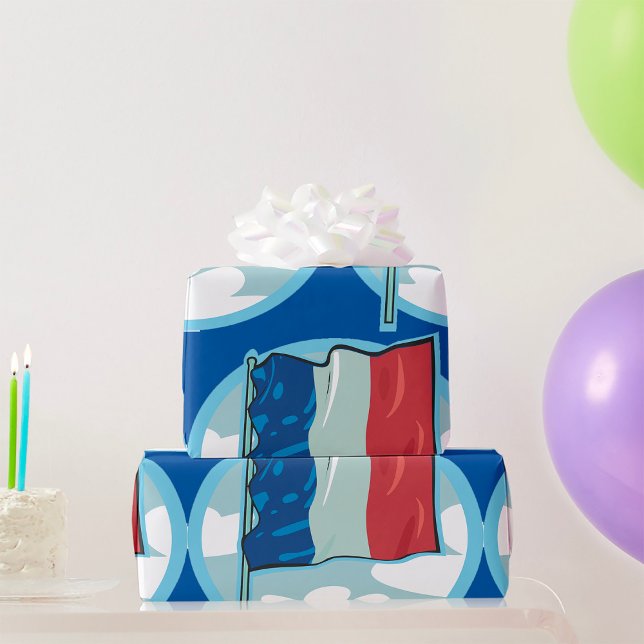 Französische Flagge Geschenkpapier (Von Creator hochgeladen)