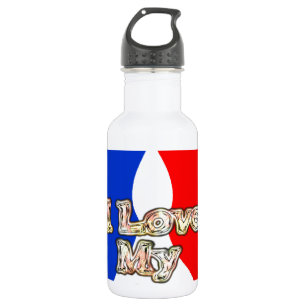 Französische Flagge Hakuna Matata I Liebe Meine Eh Trinkflasche