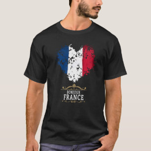 Französische Flagge Herzenslust für Kinder & Frank T-Shirt
