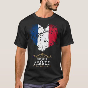 Französische Flagge Herzenslust für Kinder & Frank T-Shirt