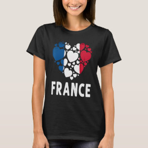 Französische Flagge Herzenslust für Kinder & Frank T-Shirt
