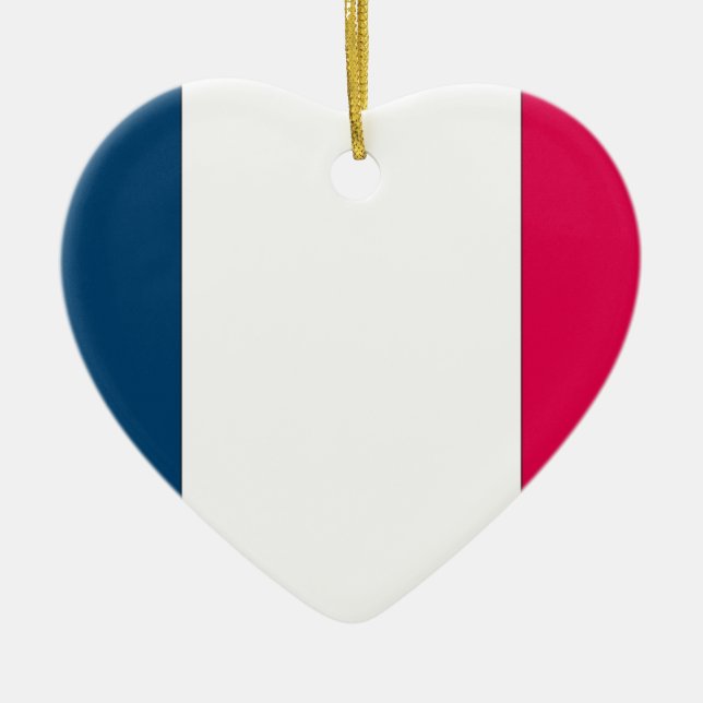 Französische Flagge Keramik Ornament (Vorne)