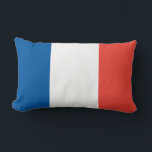 Französische Flagge Lendenkissen<br><div class="desc">Kissen mit der Flagge von Frankreich. Ideal für Frankophile,  Fußballspiele oder ein Bastille Day Party,  14. Juli! Vive la France!</div>