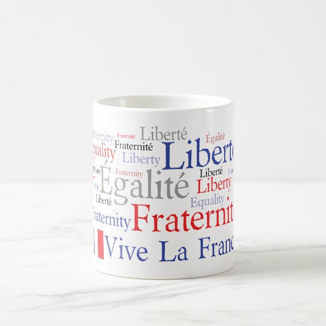 Französische Flagge - Liberté, Égalité, Fraternité Tasse (Mittel)
