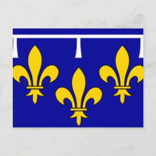 Französische Flagge Orleans Postkarte