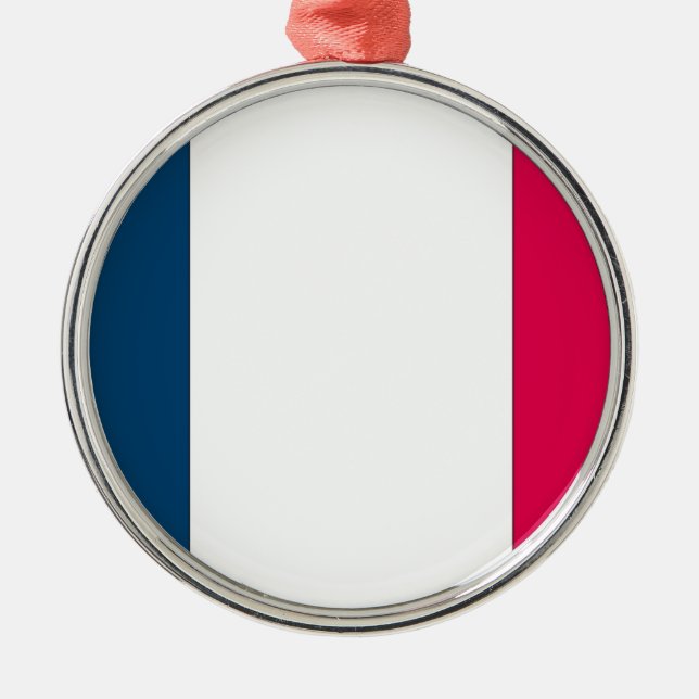 Französische Flagge Ornament Aus Metall (Vorne)